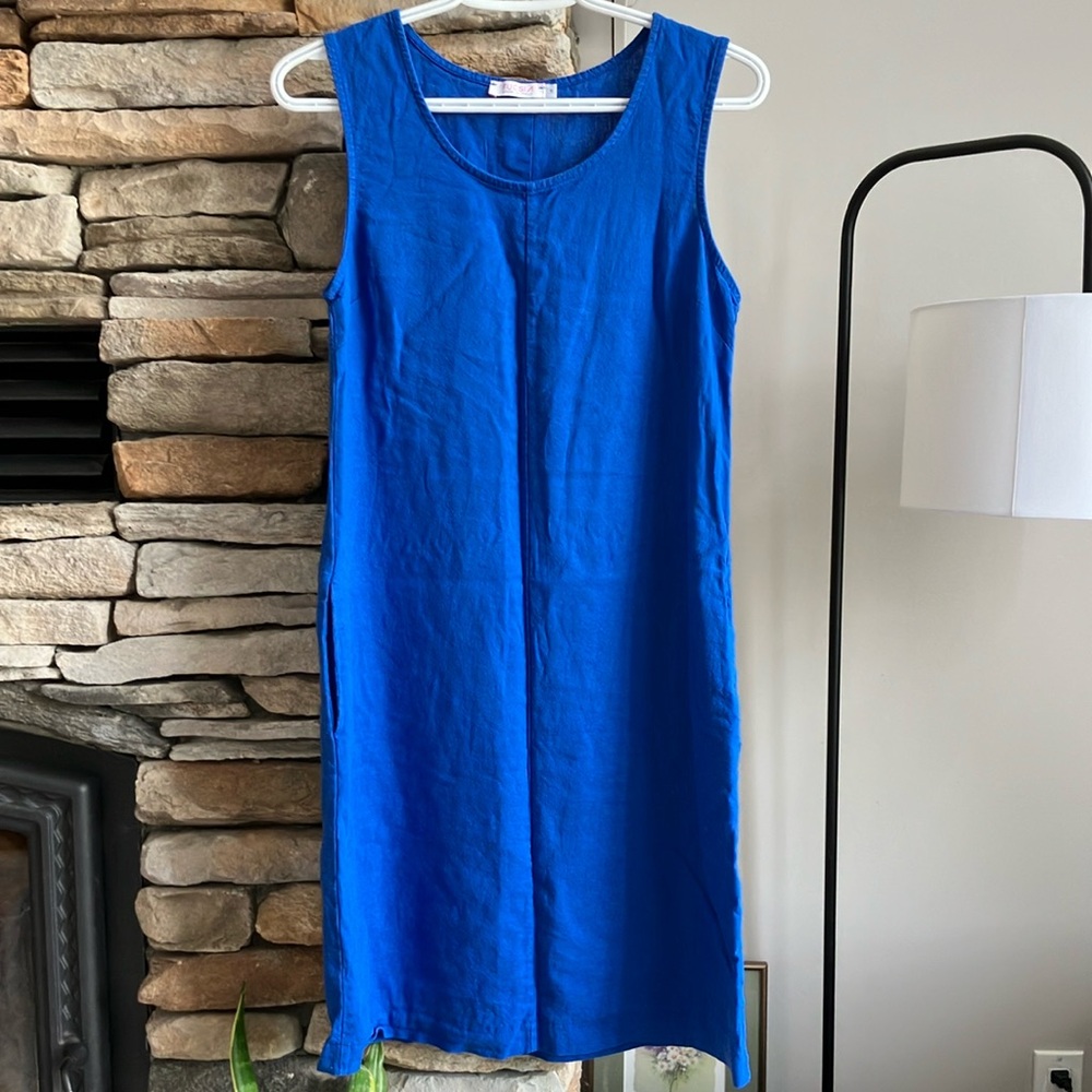 Linen blend dress